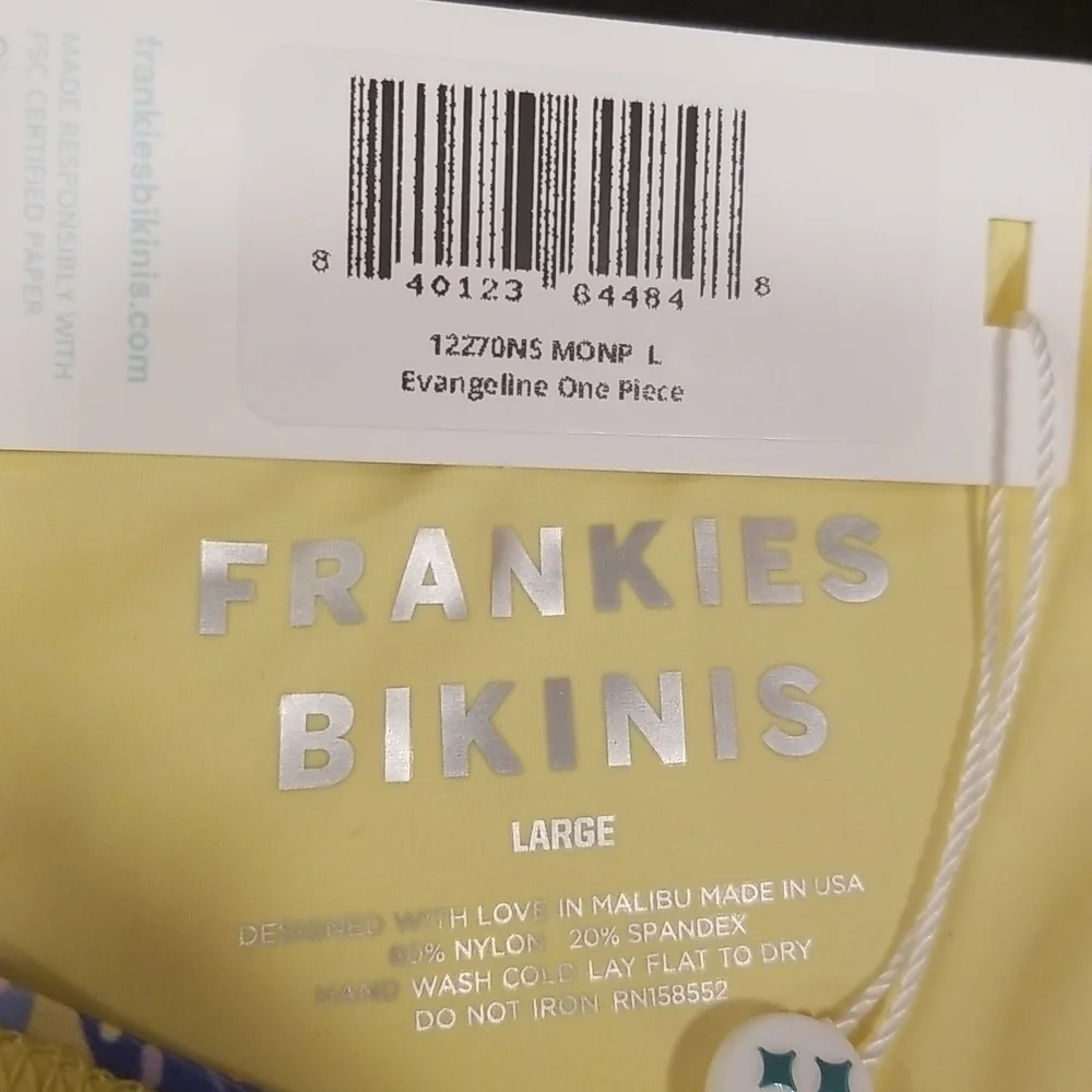 💕FRANKIE'S BIKINIS💕 Evangeline One Piece Swimsuit ~ Monarch Butterflies L NWT